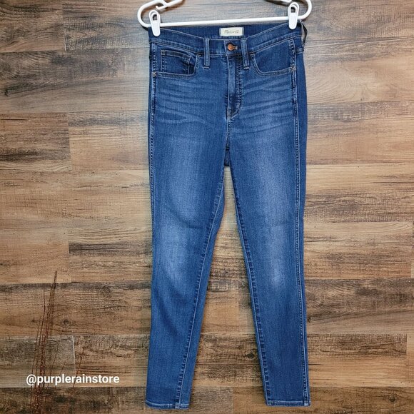Madewell Jeans 27 Roadtripper 10" Medium Dark Wash Stretch Denim Tummy Control - Picture 1 of 10